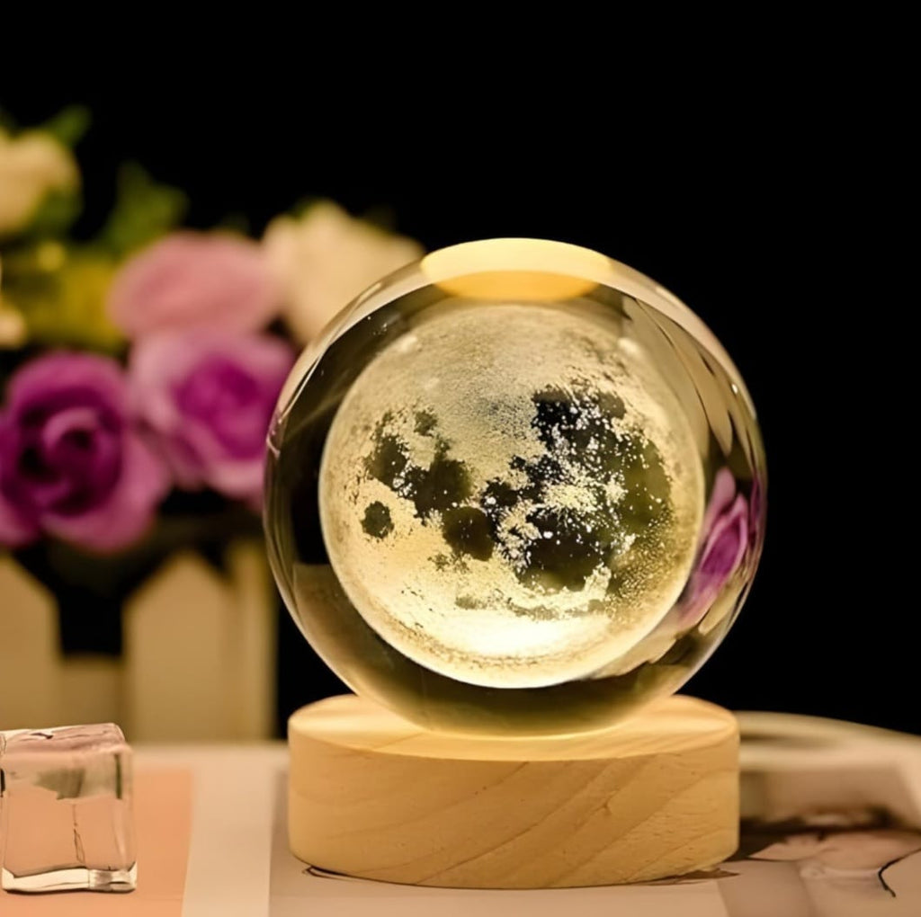 3D Engraved Crystal Ball Night Light