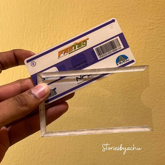 Universal Car FASTag Holder – Strong Grip & Easy Installation