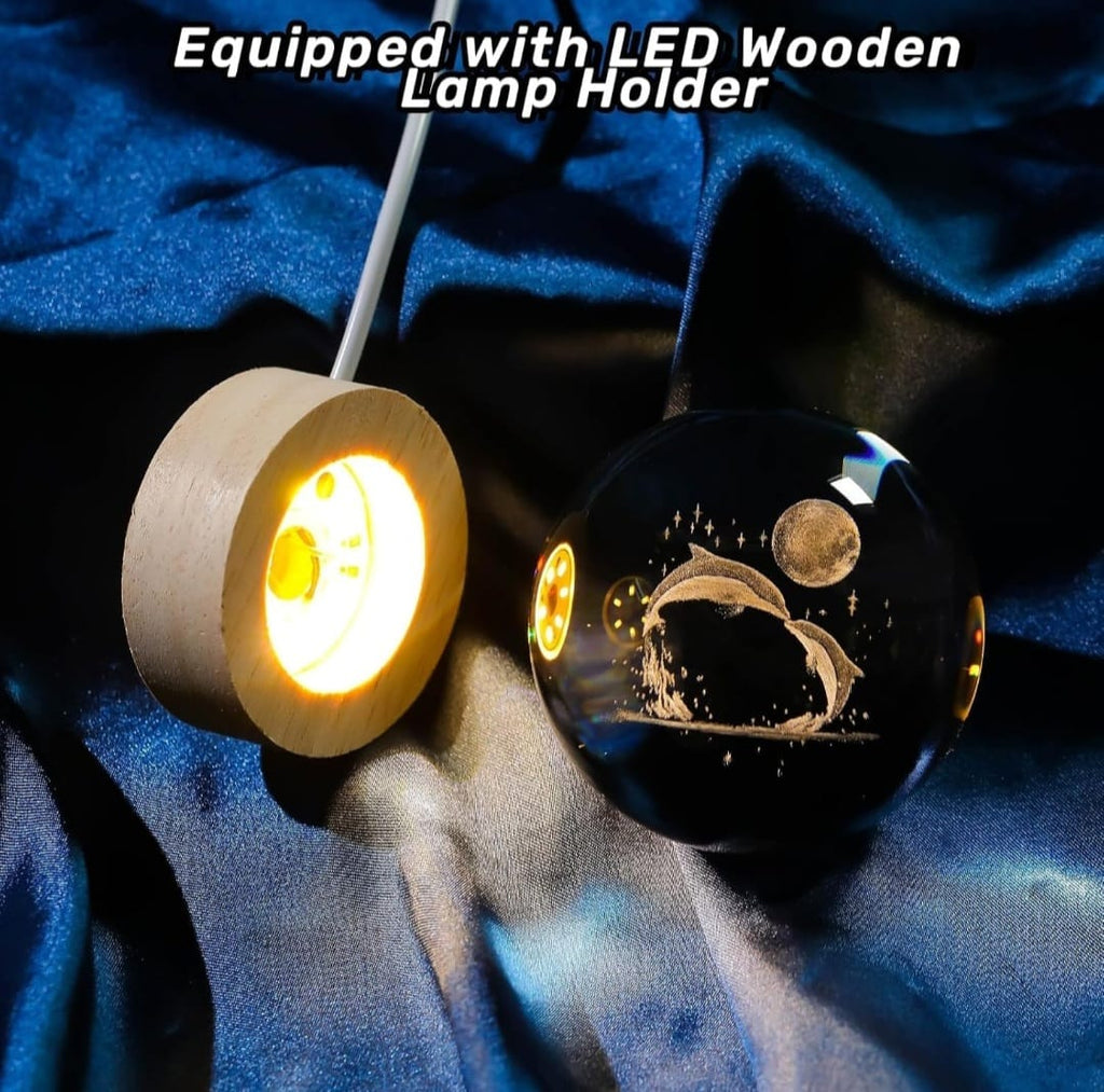 3D Engraved Crystal Ball Night Light