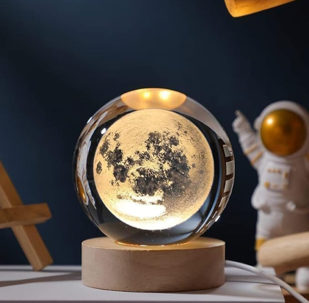 3D Engraved Crystal Ball Night Light