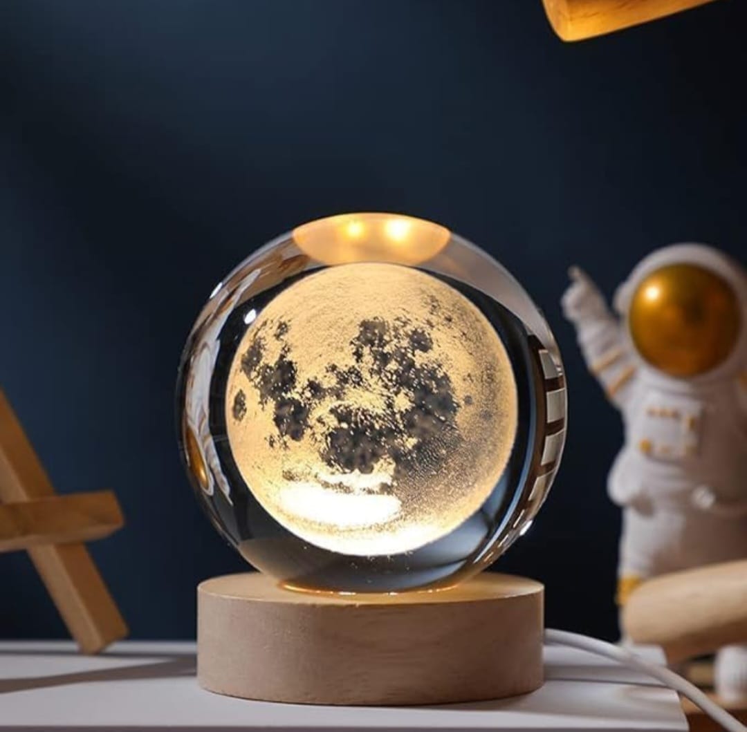 3D Engraved Crystal Ball Night Light